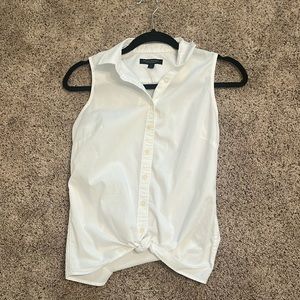 Small White Button Down Top